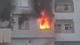Bir daire alev topuna döndü, onlar film izler gibi izledi