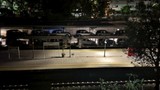 Marmaray'ın tren raylarındaki otomobil trafiği havadan görüntülendi