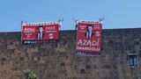 Diyarbakır surlarında pankart krizi! Polis el koydu