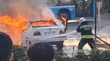LPG'li araç seyir halindeyken alev topuna döndü!