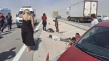 Kum fırtınası otoyolda zincirleme kazaya neden oldu! Çok sayıda yaralı var!