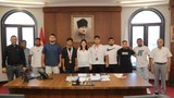 Edirne Belediyesi Güreşçileri'nden Başkan Gencan Akın'a ziyaret