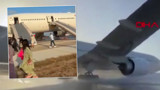 THY'ye ait yolcu uçağından dumanlar yükseldi, uçak acil koduyla tahliye edildi!