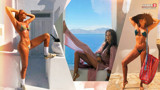 ''Bikini izi sevmem'' diyen Eda Taşpınar'dan Mikonos'ta mini bikini şovu