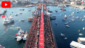 İstanbul'da yeni yılın ilk ışıklarıyla büyük Gazze yürüyüşü...