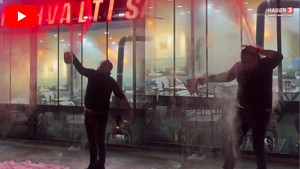 Buz gibi havada kaynar su testi yapan esnaf hayatının şokunu yaşadı