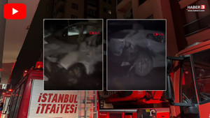 Elektrikli araçta başlayan yangın otoparkı sardı! Site tahliye edildi