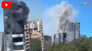 Apartmanın 10'uncu katında yangın çıktı, polis havaya ateş açmak zorunda kaldı