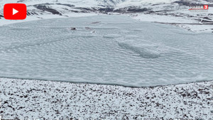 Termometreler -20'yi gösterdi, baraj gölü baraj buzuluna dönüştü!