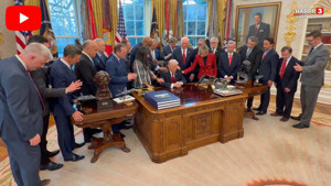 Oval Ofis’te ilginç anlar... Beyaz Saray'dan gelen bu görüntüler olay oldu!