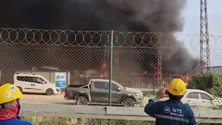 Sasa fabrikasında yangın