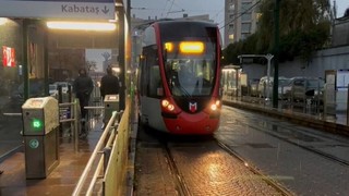 İstanbul'da Kabataş-Bağcılar tramvay hattında bakım çalışması