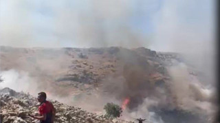 Mardin yine yanıyor... Dumanlar gökyüzünü sardı