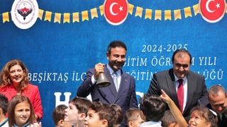 Beşiktaş'ta yeni eğitim öğretim yılı 100. Yıl Mustafa Kemal İlkokulunda düzenlenen törenle başladı