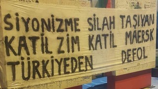 Gazze mitinginde İsrailli şirketi protestoya gözaltı