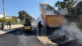 Bodrum'da asfalt çalışmaları hız kesmiyor