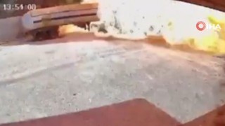 Gaz dolu tanker infilak etti: Korkunç patlama kamerada!