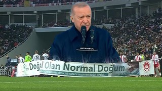 Erdoğan'dan ''normal doğum pankartı'' tepkilerine karşı tepki!
