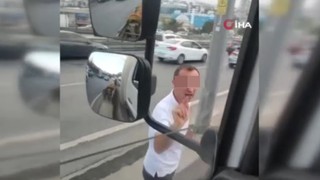İstanbul trafiğinde ölüm tehditli ''kaynakçı'' kamerada!