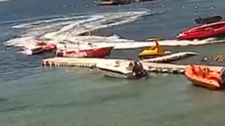 Bodrum'da yabancı turistler denizde kabusu yaşadı: Korkunç kaza kamerada!