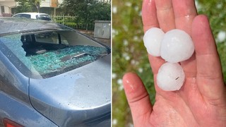 Bir ilimizi dolu vurdu; çok sayıda araç hasar gördü