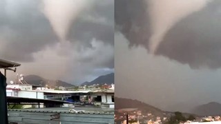 Antalya'daki dev hortum saniye saniye kamerada