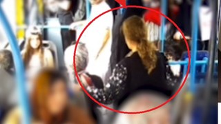 Özel Halk Otobüsü'nde ''ben buldum benimdir'' hırsızlığı kameraya böyle yansıdı