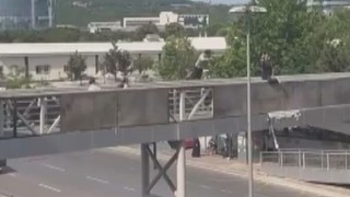 İstanbul'da sosyal medya videosu için ölümüne çılgınlık kamerada!