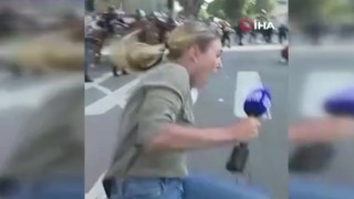 ABD polisi muhabiri plastik mermiyle vurdu