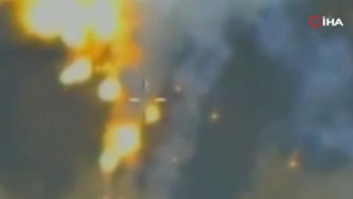 İsrail'in İran'ın balistik füzelerini bombaladığı anların görüntüleri ortaya çıktı