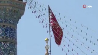 İran'da cami kubbesine intikam bayrağı çekildi