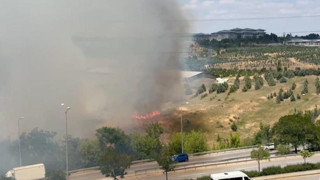 Cumhurbaşkanlığı Külliyesi yakınlarında yangın alarmı!