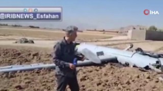 İran İsrail'in ölüm makinesini düşürdü! İşte düşürülen Hermes 900'ün görüntüleri