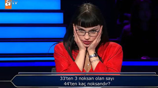 Kim Milyoner Olmak İster'de 22 yaşındaki üniversiteli genç kızın elendiği soru olay oldu