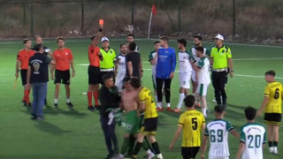 Amatör küme maçında son dakikada gelen gol iptal edildi; ortalık karıştı