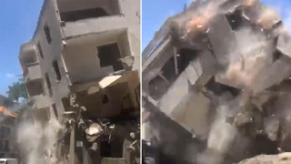 İstanbul'da 4 katlı bina yıkıldı! Korku dolu anlar kamerada