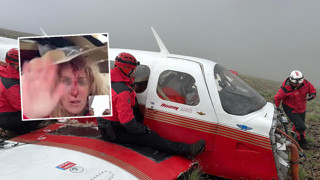 Rize'ye giderken düşen uçağın enkazı bulundu