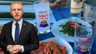 İstanbul'da küfürlü rakı bardağı soruşturması!