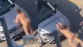 Çırılçıplak soyunup yoldan geçen arabaların üstüne atladı!