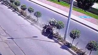 İstanbul'da tek teker faciası kamerada