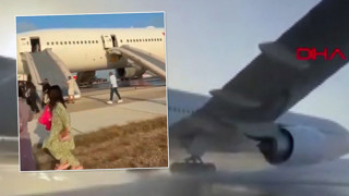 THY'ye ait yolcu uçağından dumanlar yükseldi, uçak acil koduyla tahliye edildi!