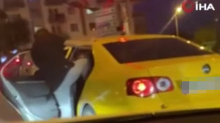 Ankara'da taksi şoförü olacak şehir eşkıyasından kadın yolcuya tekme tokat dayak!