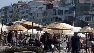 Halk plajını işgal eden işletmeye baskın: Tekme ve yumruklar havada uçuştu!
