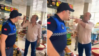 Vatandaşın sağlığını hiçe sayan marketçi zabıtalara saldırdı