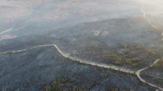 Orman yangınında küle dönen Çanakkale dron ile görüntülendi...