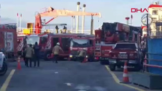 Haydarpaşa Limanı'nda gemi yangını
