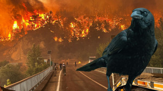 Karabük'teki büyük orman yangınında kafaları karıştıran ''kargalar'' detayı