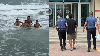 Denizde ölümden döndü; karaya çıkarılınca gözaltına alındı