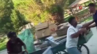 Çöpten atık toplayan şahsa linç girişimi