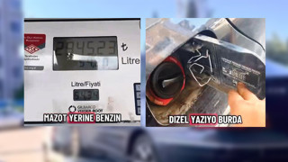 Dizel aracına benzin konulan sürücünün isyanı sosyal medyayı salladı